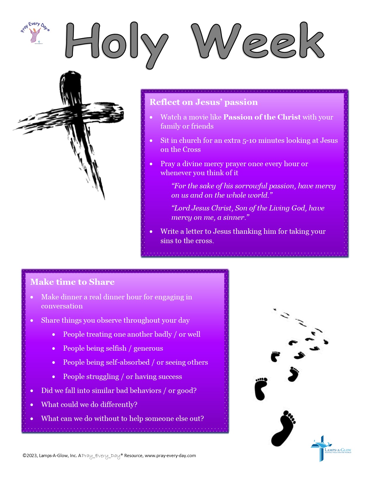 Lent Idea Sheet